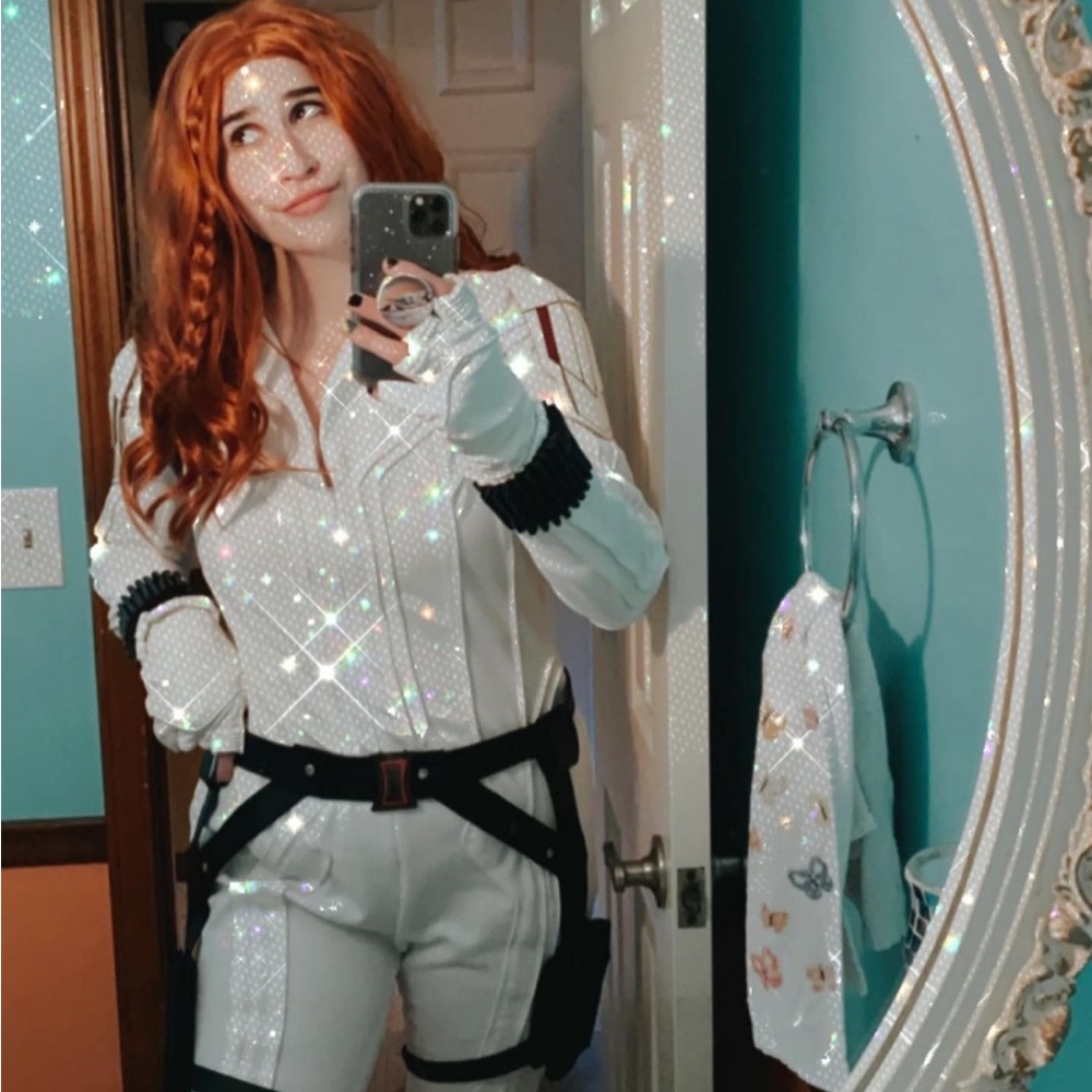 Black Widow 2021 White Cosplay Suit